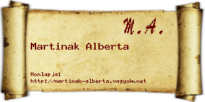 Martinak Alberta névjegykártya